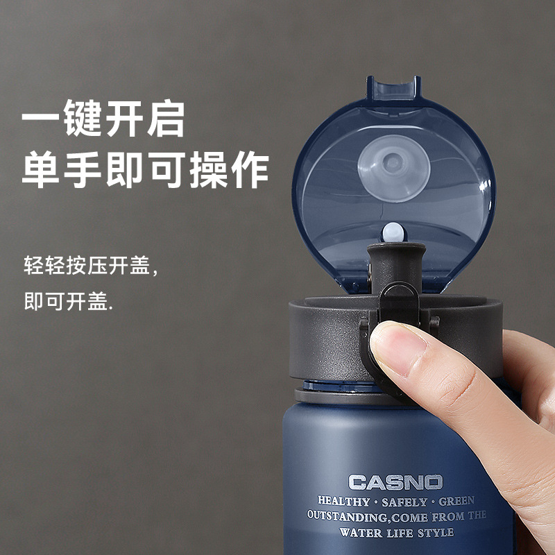 Taza de agua deportiva para estudiantes masculinos y femeninos botella de agua de verano portátil de gran capacidad espacio resistente a la caída Copa fitness taza de té de plástico