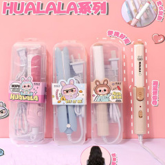 新しい HUALALA クリップオン前髪カーリングふわふわミニストレートプレート学生女性ストレートカーリング両用ヘアアイロン