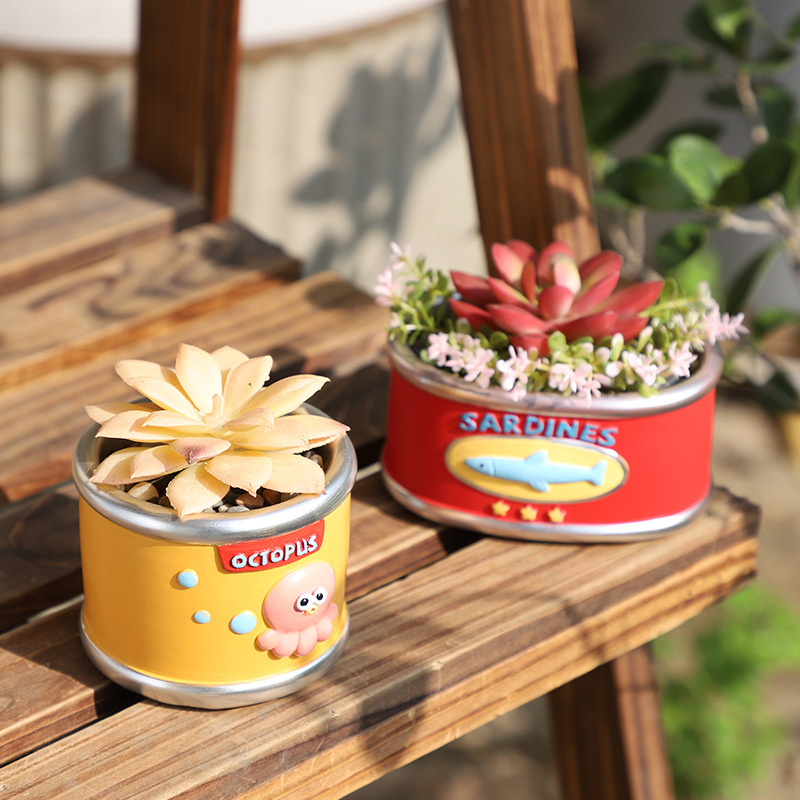Chậu Cây Resin Chậu cây mọng nước resin mini, chậu cây để bàn, trang trí ban công sân vườn (RG-39)