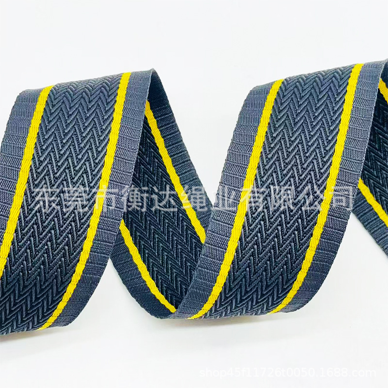 Fábrica personalizada de color sólido rayas de poliéster mate computadora jacquard correa de tela bolsas de zapatos correa de cuerda para teléfonos móviles