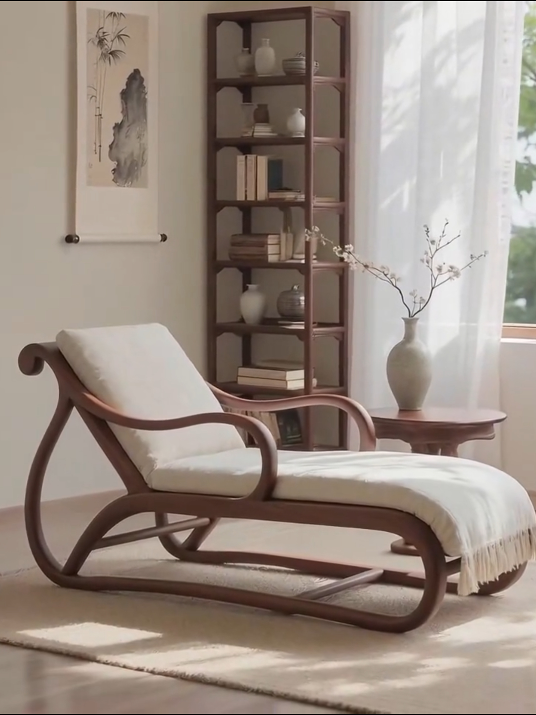 Шезлонг Oriental Living N-1 белый ясень