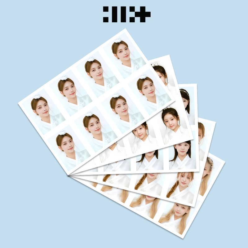 ILLIT Ceremony Combination ID Photo One Inch Photo White Clothes Big Head Photo IROHA Peripheral Passport Photo