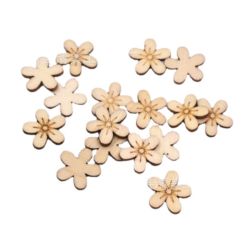 15mm tronco nuevo botón de flor de cinco ciruelas 2mm de espesor DIY hermosa decoración para niños 100 piezas por paquete