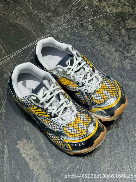 High-End Version of Bv Dad Shoes Orbit, Same Model as Worn by Wang Yibo, Unisex Silver-White Glacier Blue Mesh Casual Sneakers