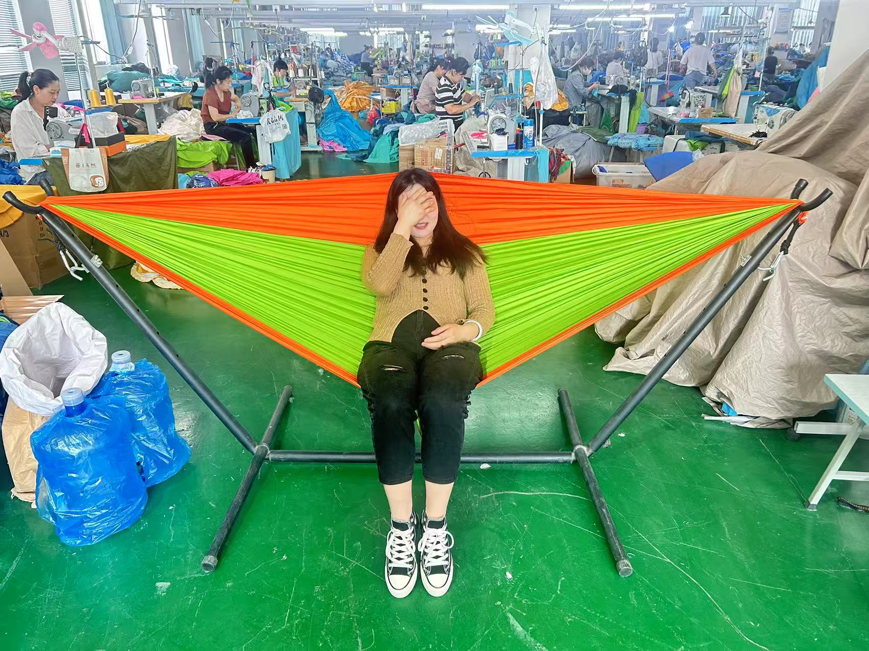 고급 스트랩 모델 270*140CM 오렌지 및 과일 그린(블랙 D 버클 스트랩 포함)