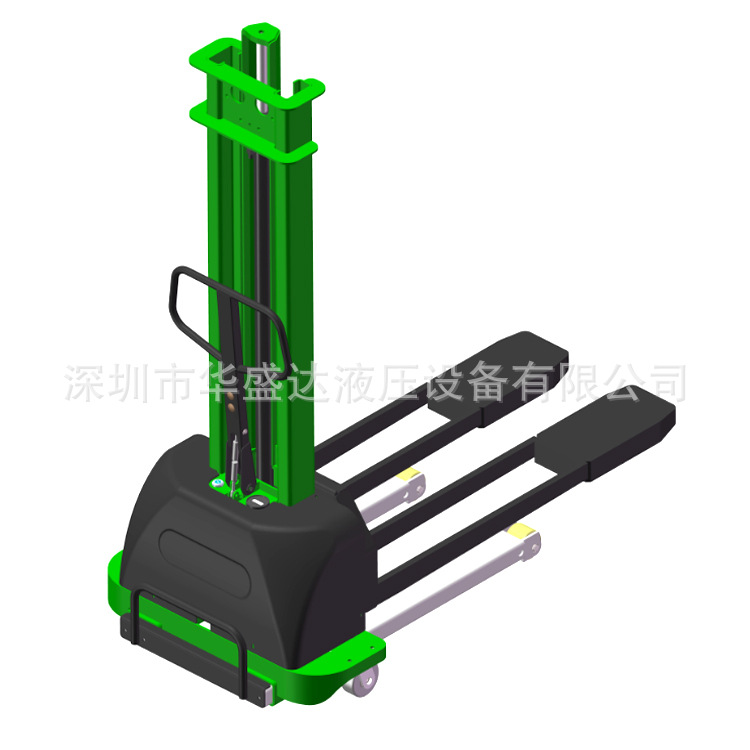 1.5吨自体登高车随车全电动堆高车货车自动上下车便携式电动叉车