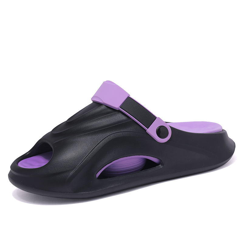 Pantuflas de estilo caliente para el cabello, estilo nuevo de verano para hombres, sandalias de playa deportivas de doble uso, zapatillas de una palabra de ocio antideslizantes