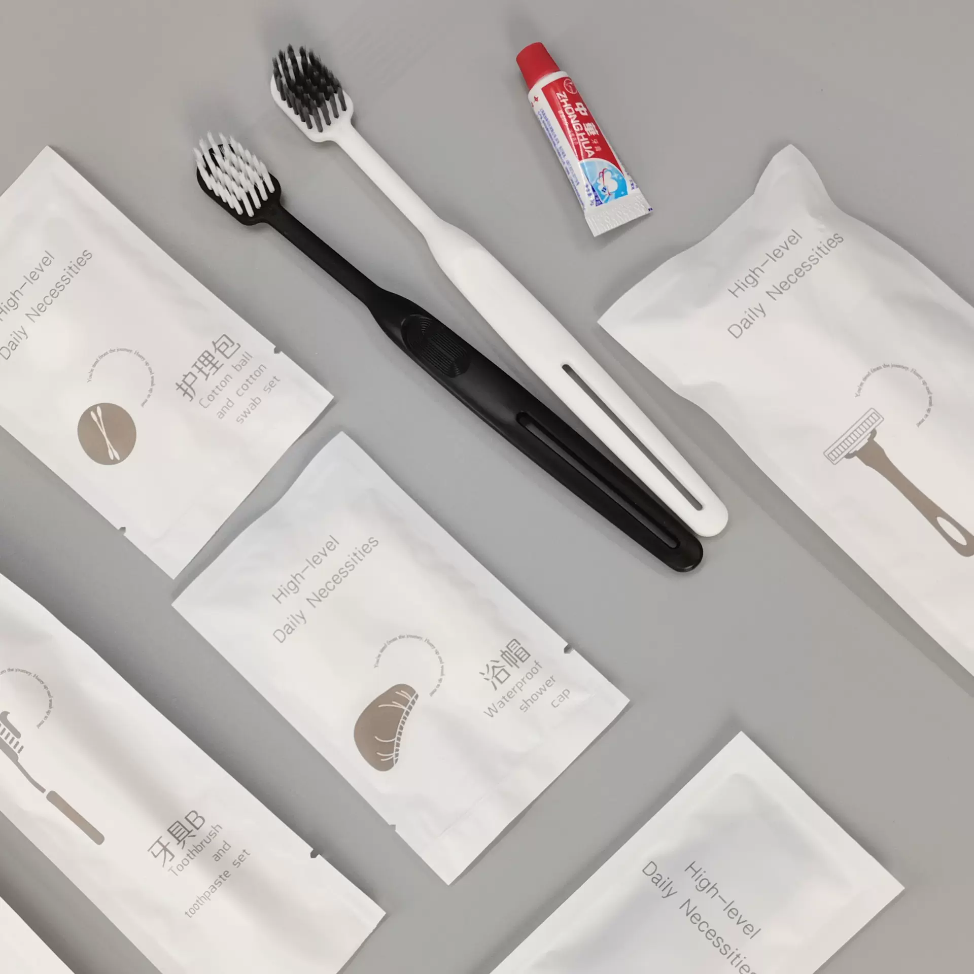 酒店民宿一次性洗漱用品套装牙刷带牙膏一次性牙刷软毛宽头宾馆