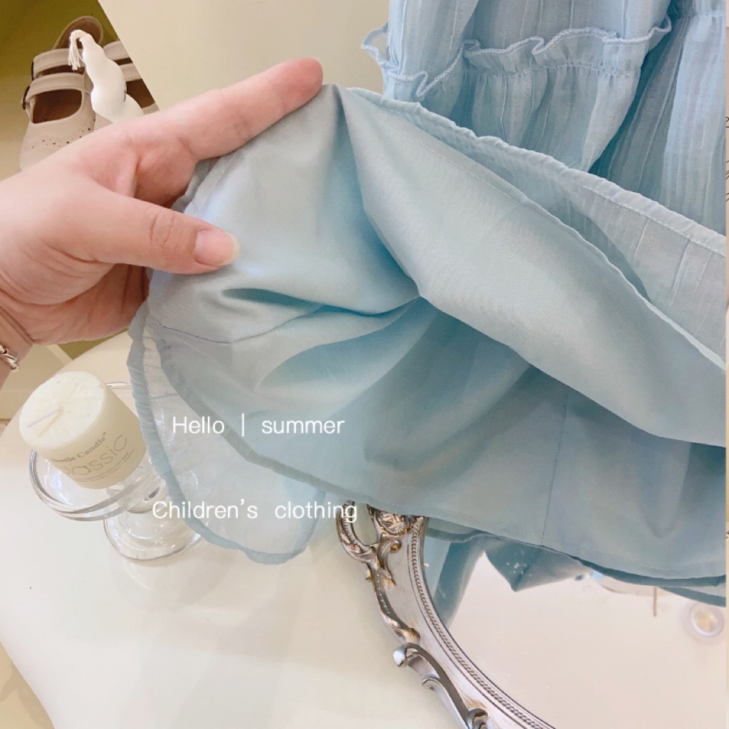 Vestido de verano para niñas, tesoro femenino, dulce, súper hada, falda de pastel sin mangas, vestido halter de un año para niños, falda