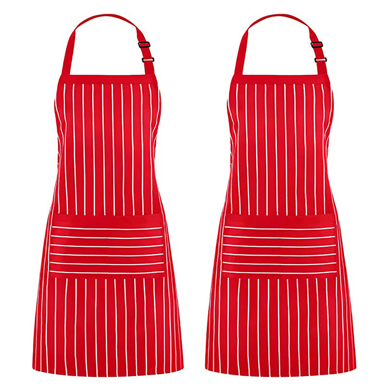 Rayas verticales de algodón poliéster rojo