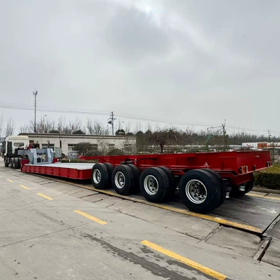 Split-type goose-neck low-bed trailer Ağır yük qoşquları