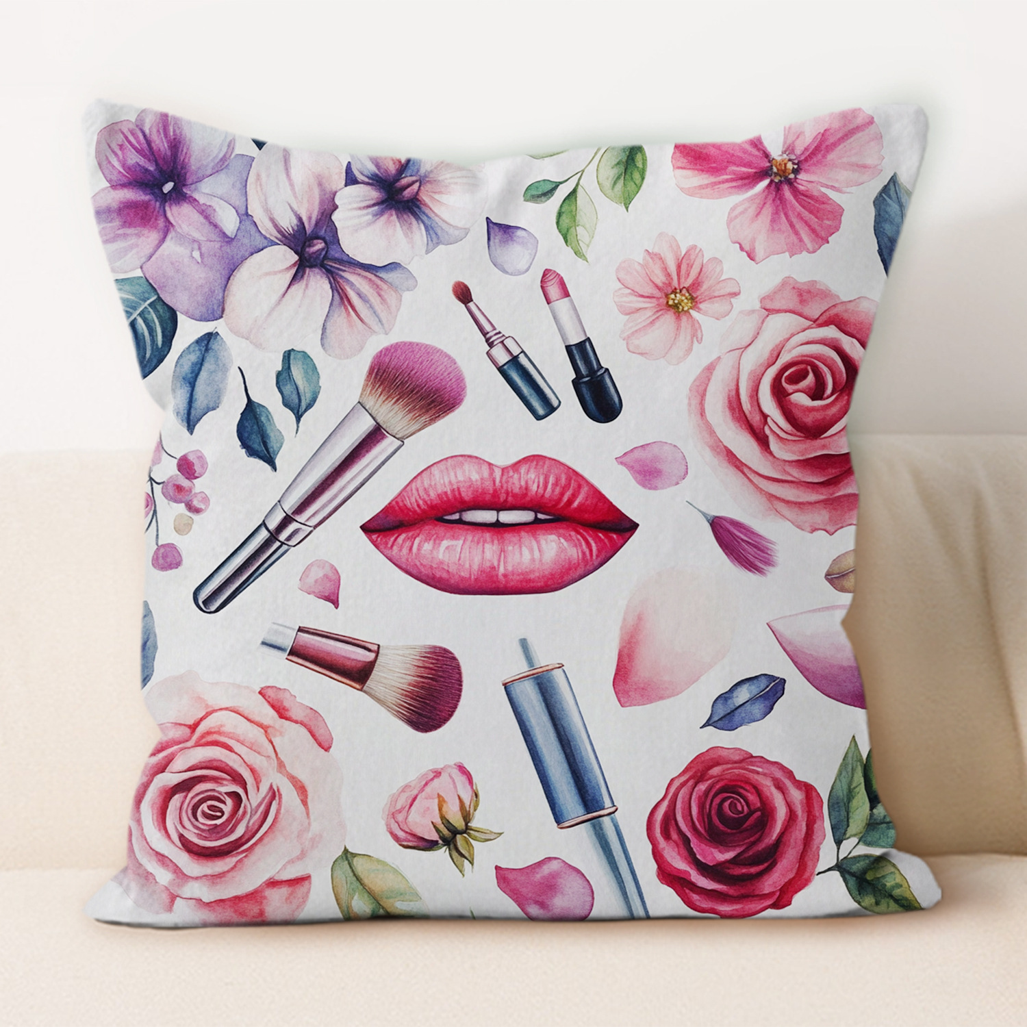 Día de San Valentín acuarela almohada al por mayor moderna simple almohada decoración almohada funda al por mayor almohada personalizada