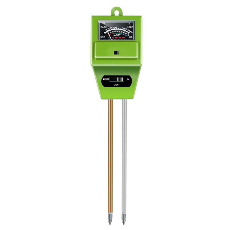 批发供应圆形三合一土壤湿度计 花园PH酸碱度测试仪 土壤检测仪