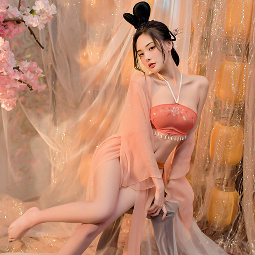 Ancient style national trend shirt small breast sexy underwear passionate midnight charm Hanfu bellyband no need to take off pajamas 5355