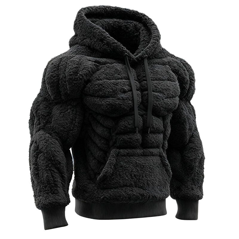 Cross-Border New Model 3D Digital Hooded Flannel Sweatshirt with Drawstring for Adults