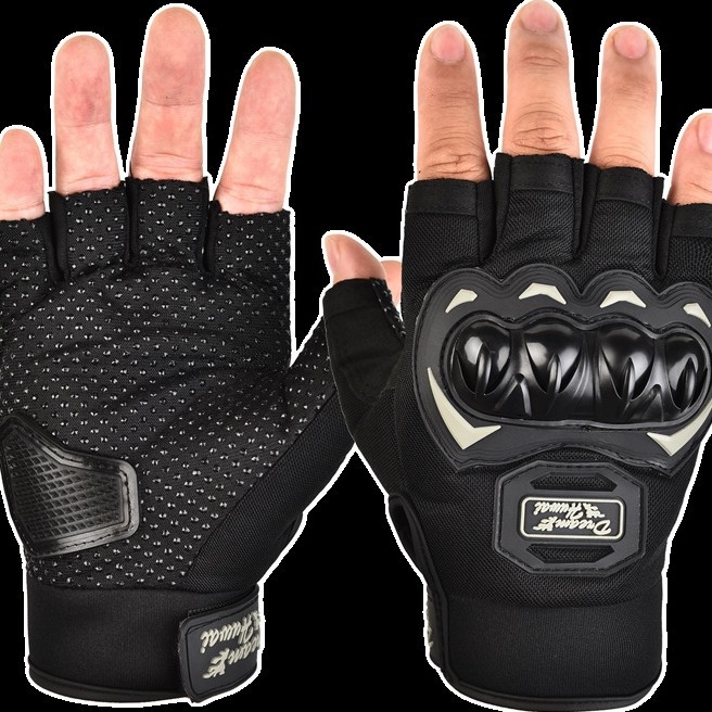 Guantes para motociclismo para hombre, guantes de verano sin dedos, anticaídas, para bicicletas y motocicletas, guantes de invierno transpirables y ligeros para mujer.
