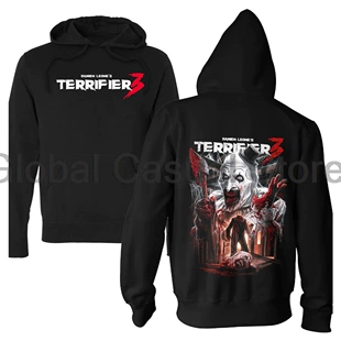 Свитшот Terrifier 3 Толстовка, графический принт спереди и сзади, косплей на Хэллоуин, размеры XS–XXXL