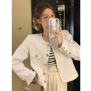 Short Small Fragrant Style Jacket for Women 2025 Spring & Fall New Style French High-End Street Style Versatile Tops for Women Trendy
