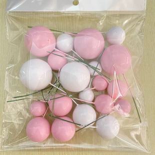 Factory direct Amazon foam ball suit ins two-color foam ball cake plug-in ornaments gold ball silver ball
