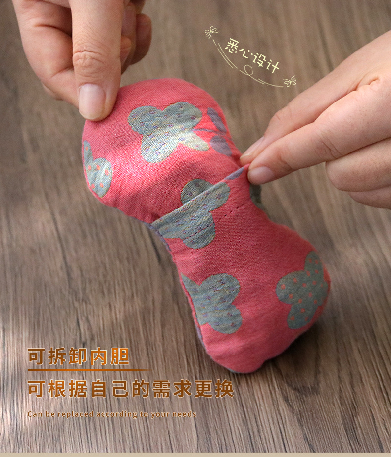 Mugwort Wrist Rest Mouse Pad Set Breathable Double Gauze Sweat Absorbing Office Wrist Support Short Style specifications