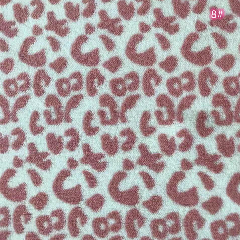 240g impresión de terciopelo de algodón de doble cara impresión de terciopelo de grano austríaco nacional de viento leopardo ropa zapatos para mascotas tela de juguete