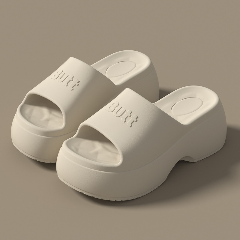 包邮拖鞋女夏季外穿2025家居时尚增高防滑一字高跟沙滩凉拖鞋厚底