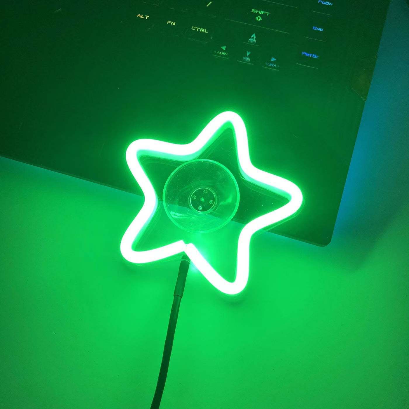 Ventana triangular LED decoración luminosa luz de atmósfera desgarrada encendedor de cigarrillos batería USB luz de ventana de neón de automóvil