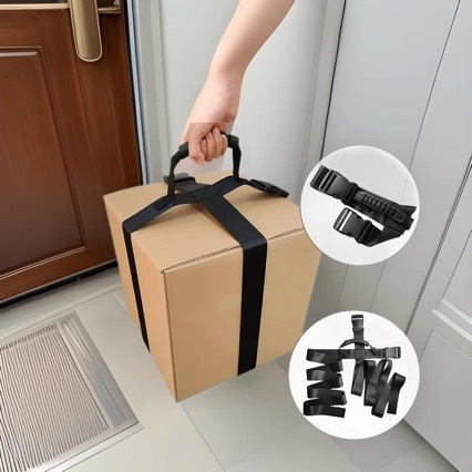 Portable luggage binding strap, cross strap, nylon packing strap, heavy-duty cargo handle strap for moving luggage
