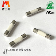 现货直接拍陶瓷保险丝慢断F10A250V 5x20单体保险管环保快断