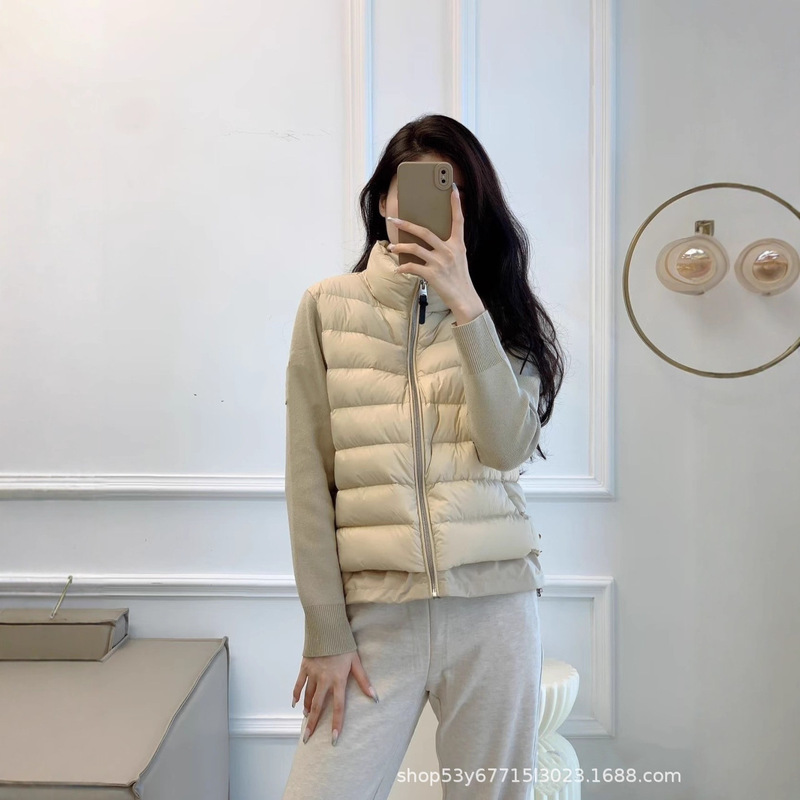 High Version m Family 25 Winter New Mk Women's Light Knitted Stitching Warm Stand-Up Collar Duck down Jacket High Version m Family 25 Winter New Mk Women's Light Knitted Stitching Warm Stand-Up Collar Duck down Jacket