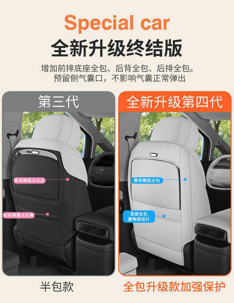 25 Models of Xpeng X9 Special Car Seat Cushions, All-Season Universal Suede Saddle Pads, Full-Cover Seat Covers, Breathable Seat Covers