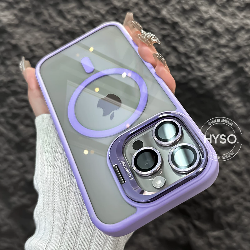 Чехол для телефона Apple iPhone 11–17 совместимый, невидимый кронштейн с магнитной фиксацией, защита от падений