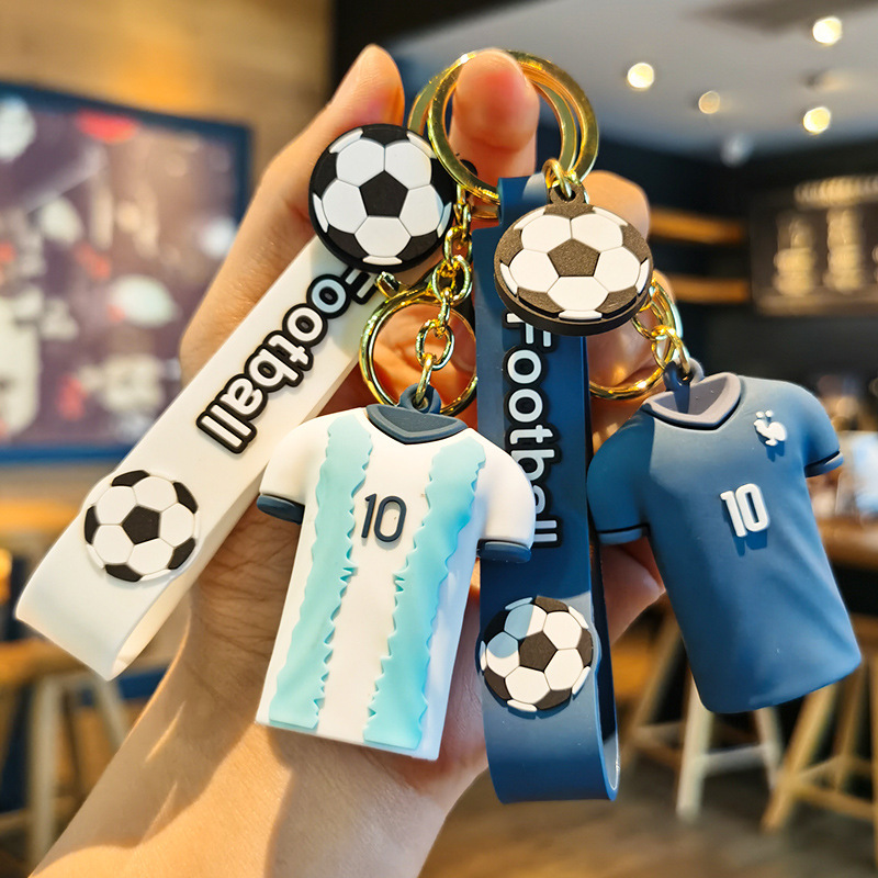 World Cup Keychain Jersey pvc Argentina Mascot Qatar Yiwu Football Chandel Gift Trend