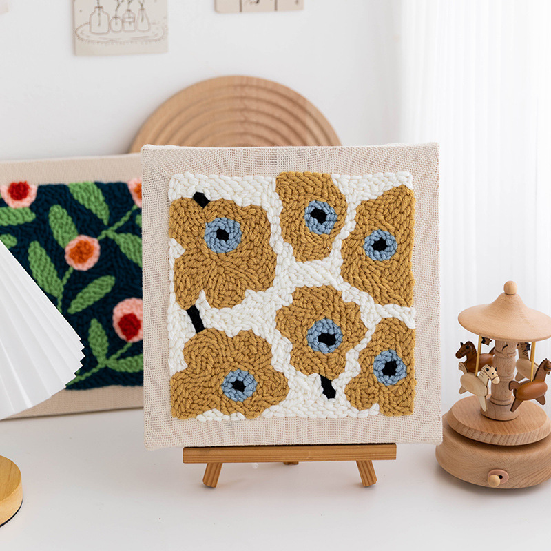 Handmade DIY Russian wool poke embroidery material kit