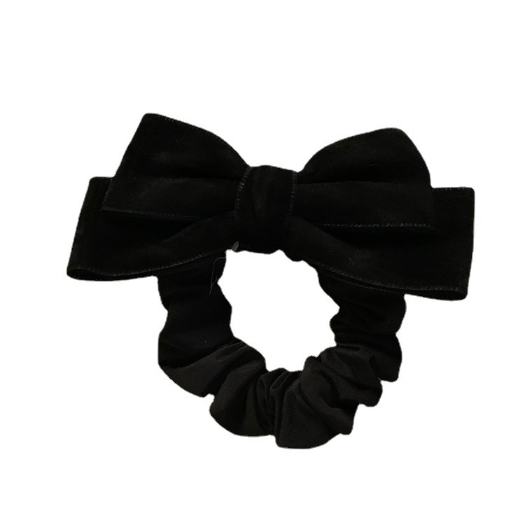 Black brand high quality hair rope with bow