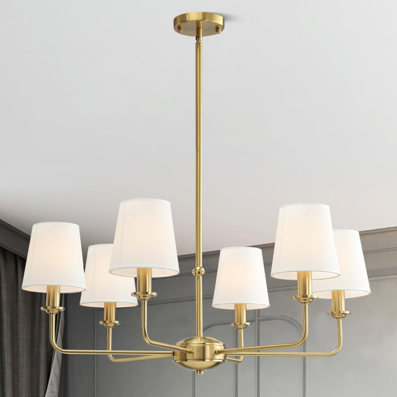 跨境专供现代简约金色吊灯农舍工业风格适用于厨房客厅卧室照明