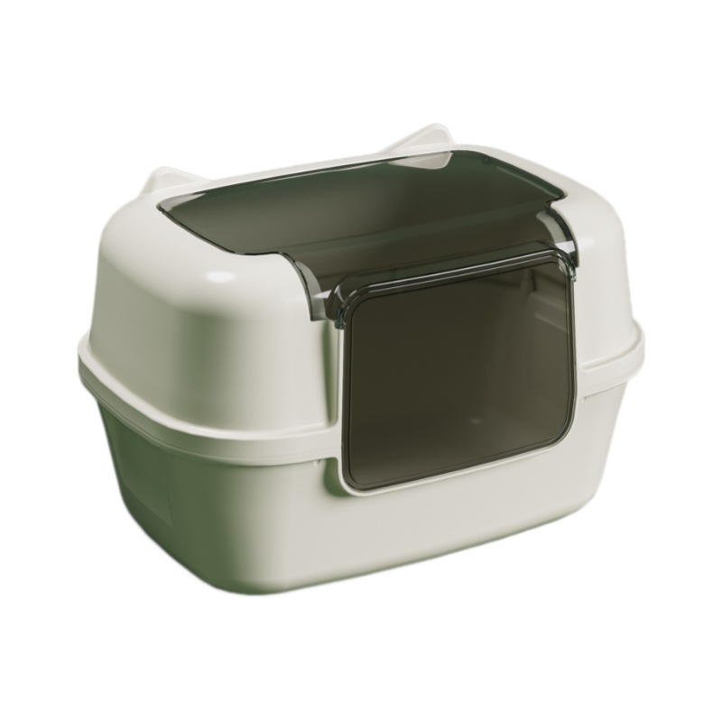 La caja de arena para gatos de gran tamaño está completamente cerrada y el inodoro para gatos semicerrado evita salpicaduras externas y saca nuevos productos para mascotas transfronterizos