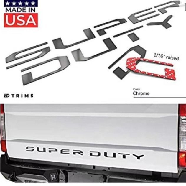 Suitable for 17-19 Ford SUPERDUTY tail box decals, 3D three-dimensional car logo modification decals