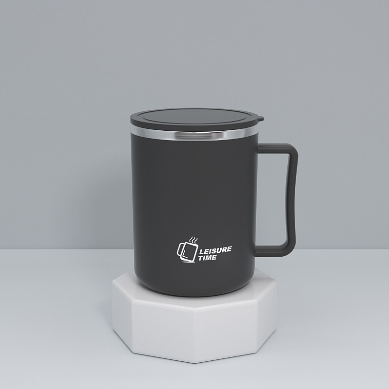 304不锈钢马克杯带盖创意办公室保温咖啡杯家用泡茶喝水杯定logo|undefined