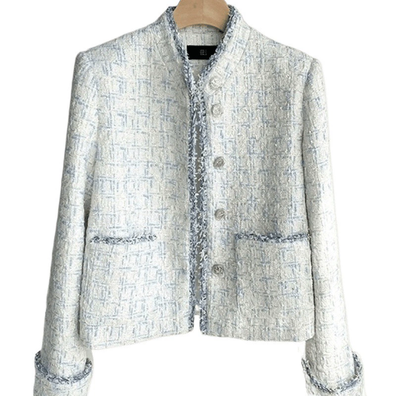 Осенняя короткая шерстяная тканая куртка, французский стиль, стиль Chanel