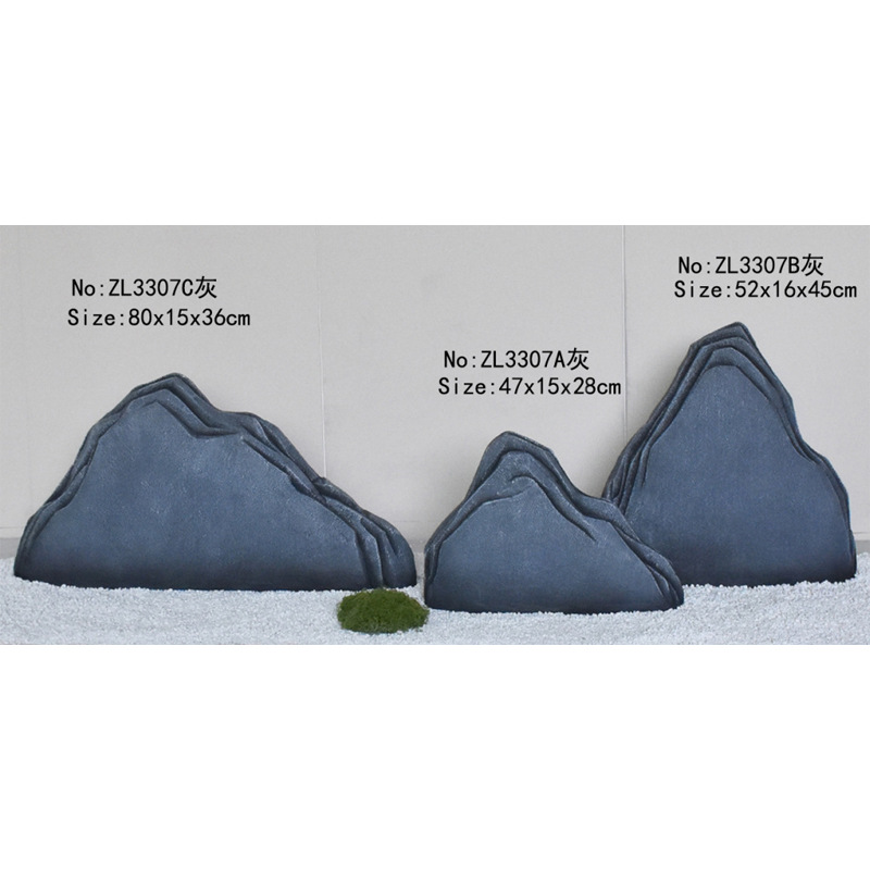 Jardín rocalla paisajismo decoración de resina piedra falsa película de filmación espuma micro paisaje piedra de simulación de musgo