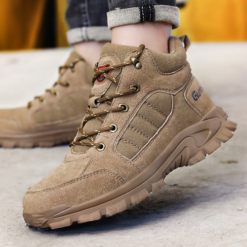 Labor protection shoes, anti-smash, anti-puncture, high-top ankle protection, four-season style, work shoes, men's comfortable, soft safety protective shoes