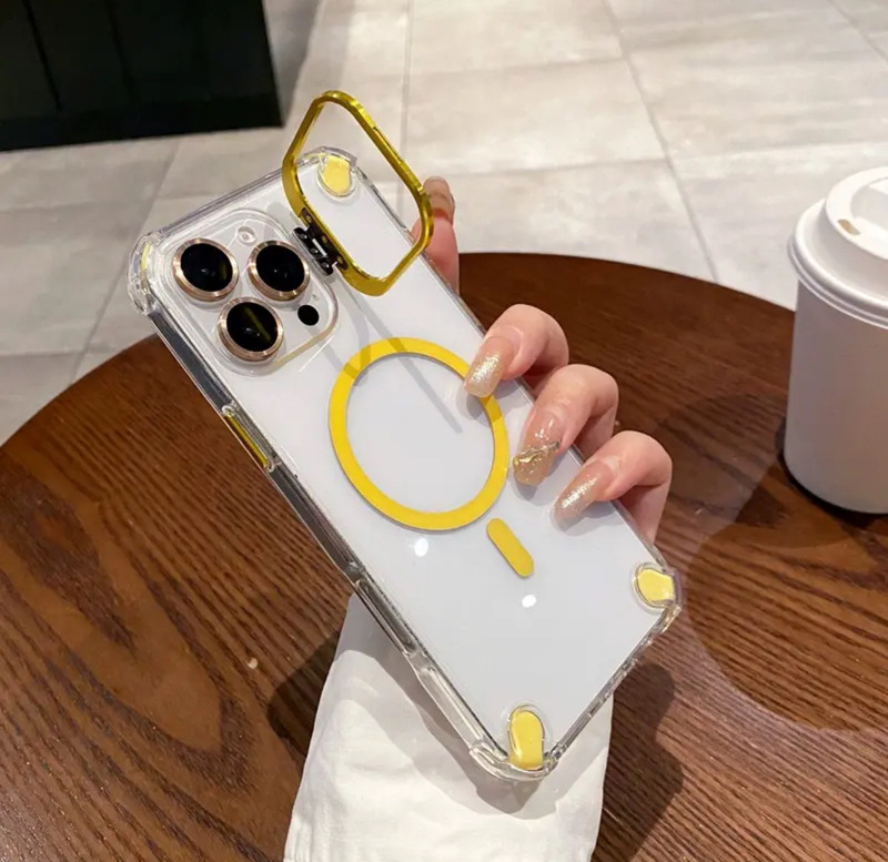 iPhone17 Pro Max対応 四隅エアクッション耐衝撃 Apple 16用スマホケース レンズ付きメタルスタンド 高品質|undefined