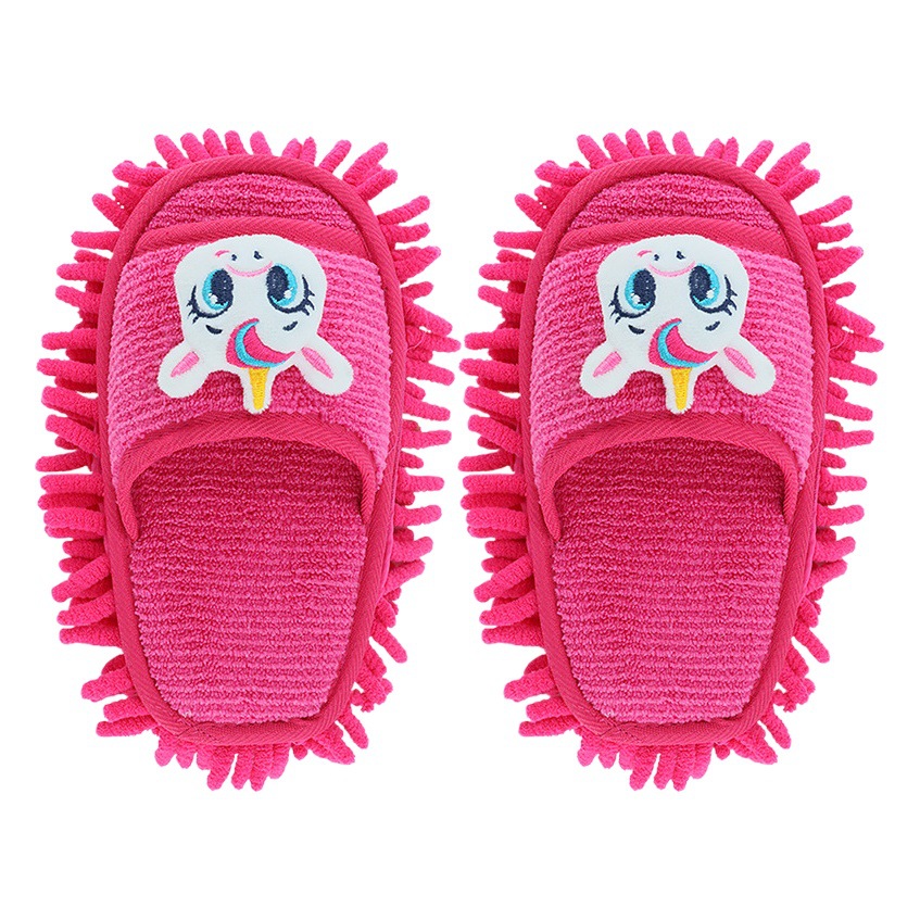 Four Seasons Children's Cartoon Removable and Washable Lazy Floor Cleaning Slippers Anti-Noise Silent Removable Non-Slip