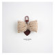 Korean Style Ins Style Cotton Bow Pendant Cute Girl's Heart Bag Accessories Plaid Keychain Car Hanging