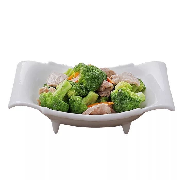 Vajilla doméstica, platos de cerámica, platos de sopa creativos, platos de verduras frías en forma especial, platos de bambú para la comercialización en hoteles hoteleros