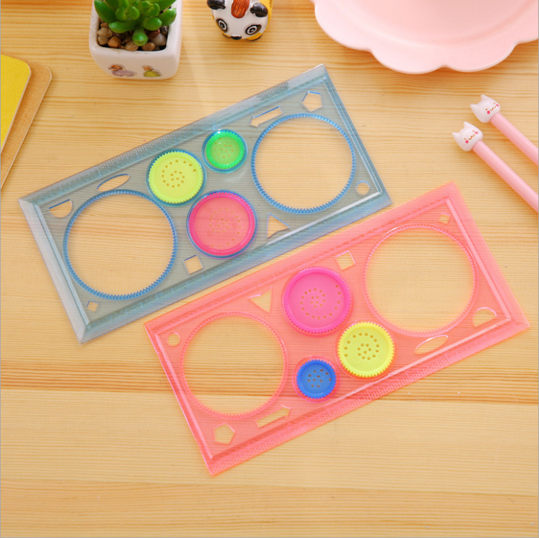 T Creative Puzzle Four Color Transparent Persistence Template Fan…