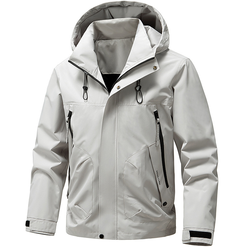 2026 Spring and Autumn New Men's Hooded Jacket Fashionable Windproof Waterproof Softshell Couple's Outdoor Jacket for Men