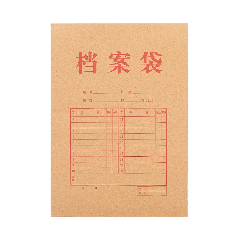 Bolsa de archivo de papel kraft 40MM de ancho de espalda carpeta de licitación bolsa de contrato 10 paquetes