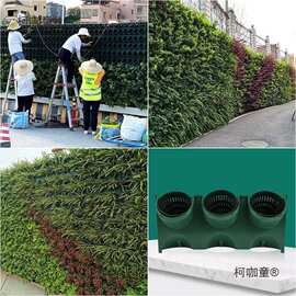 Yl垂直绿化植物墙种植盒挂壁花盆立体种植槽户外护坡绿植围麦太保